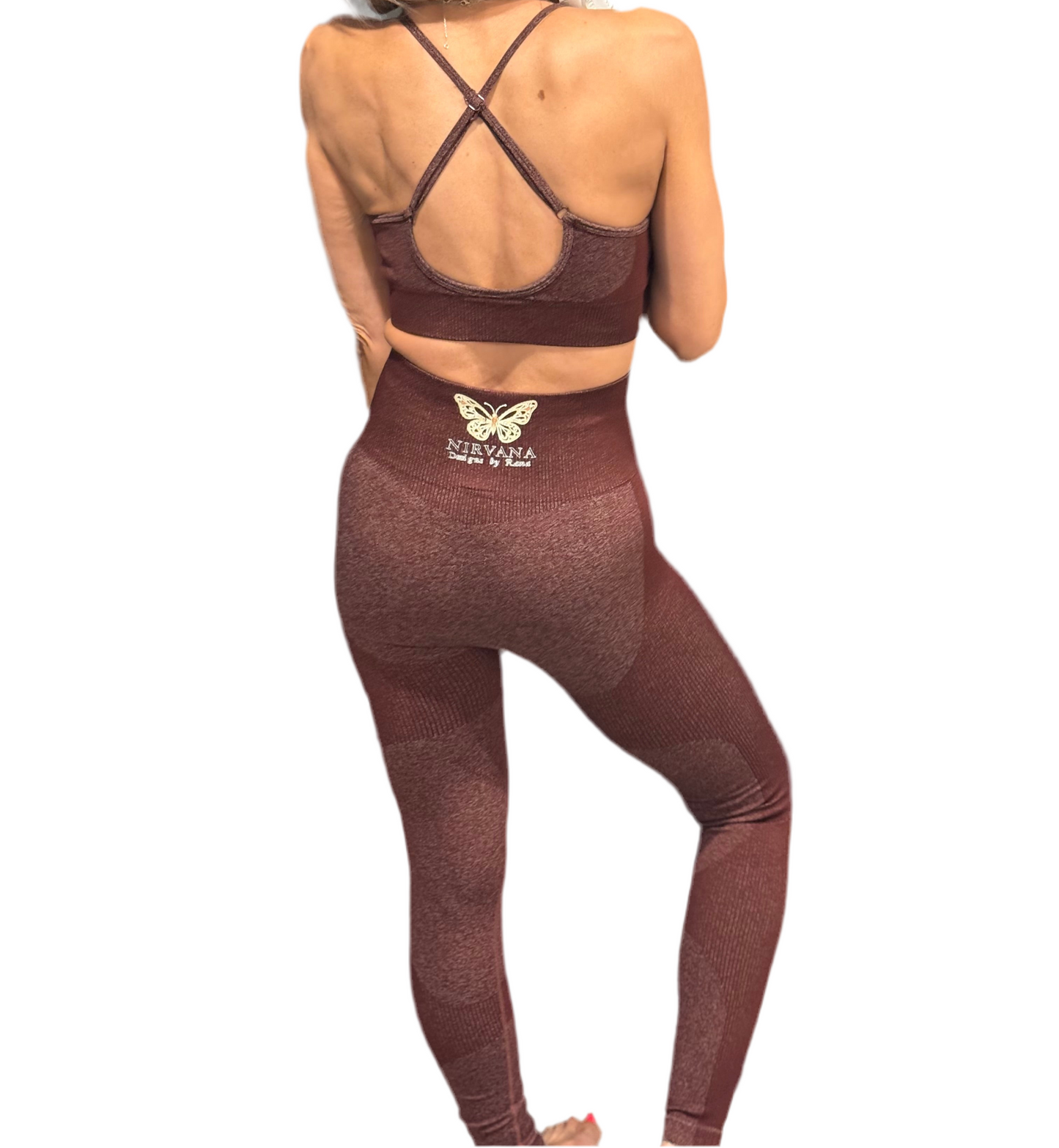 Brown burgundy set