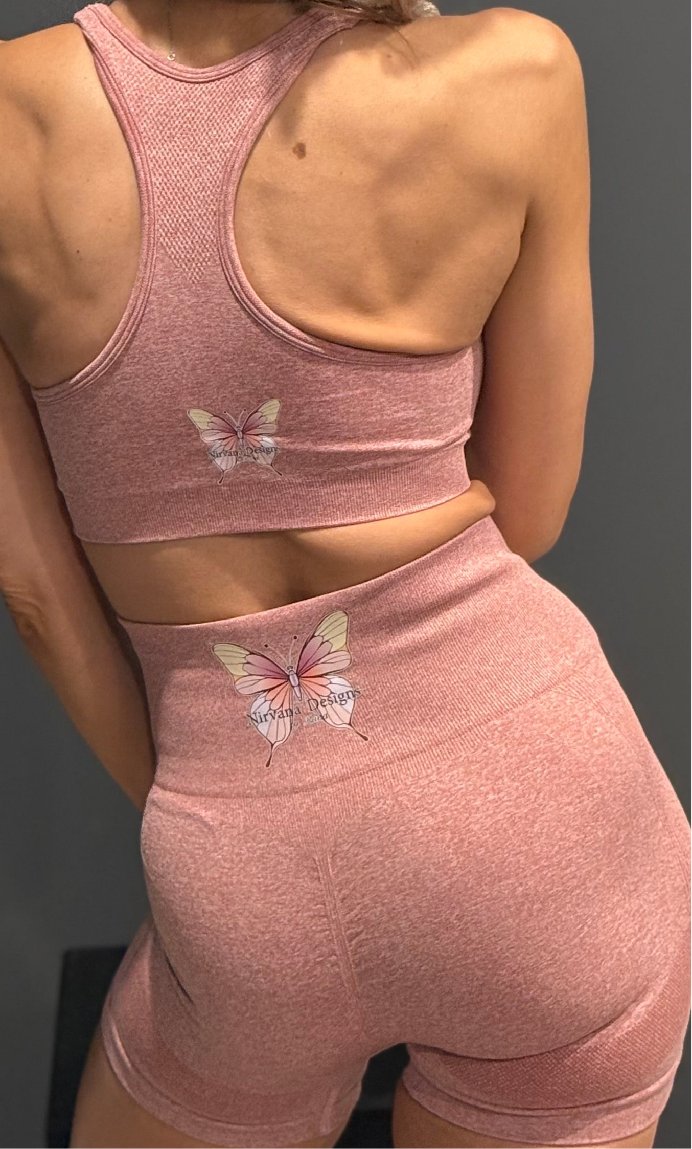 Dirty pink set with short