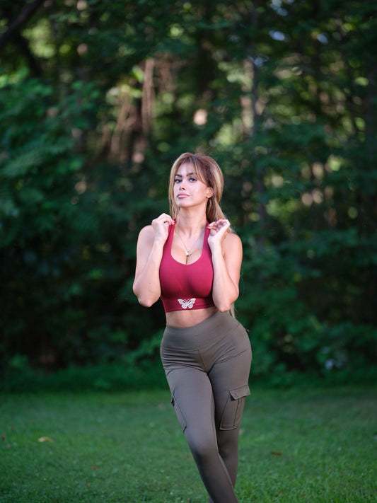 4pockets pants with cross back bra